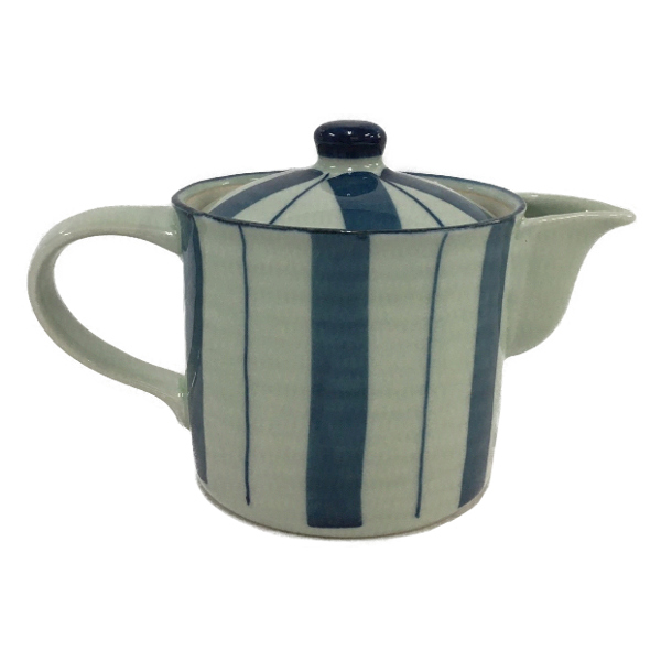 切立ポット 400ml 染十草 茶こし付き 急須 ポット ティーポット 陶器