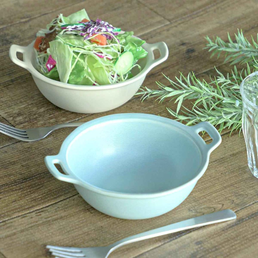 ボウル 14cm NARU 持ち手付き 陶器 （ 皿 食器 洋食器 食洗機