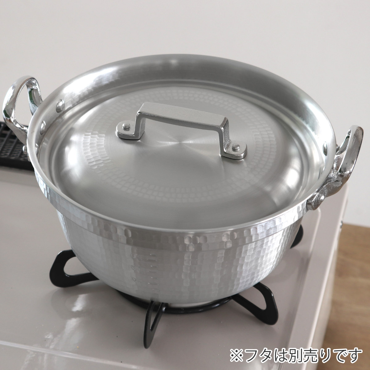 打出料理鍋 33cm ガス火専用 メモリ付き 中尾アルミ 日本製 11L