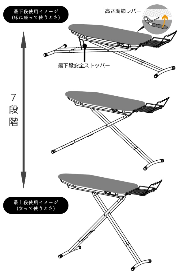 アイロン台 エアーブレスボード スタンド型 スタンド式 エアー