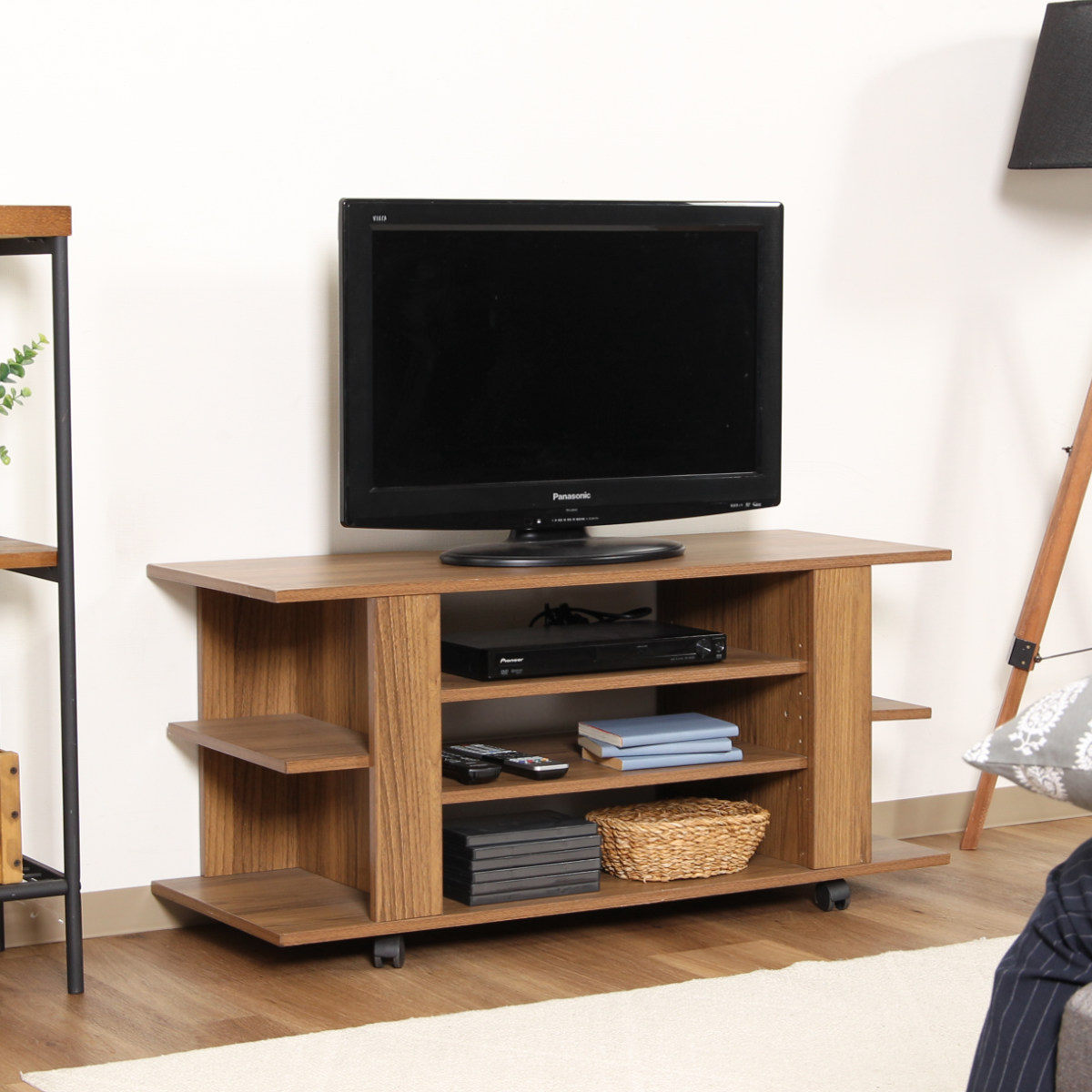 不二貿易（Fuji Boeki） テレビ台 幅100cm ローボード 木目調 オープン