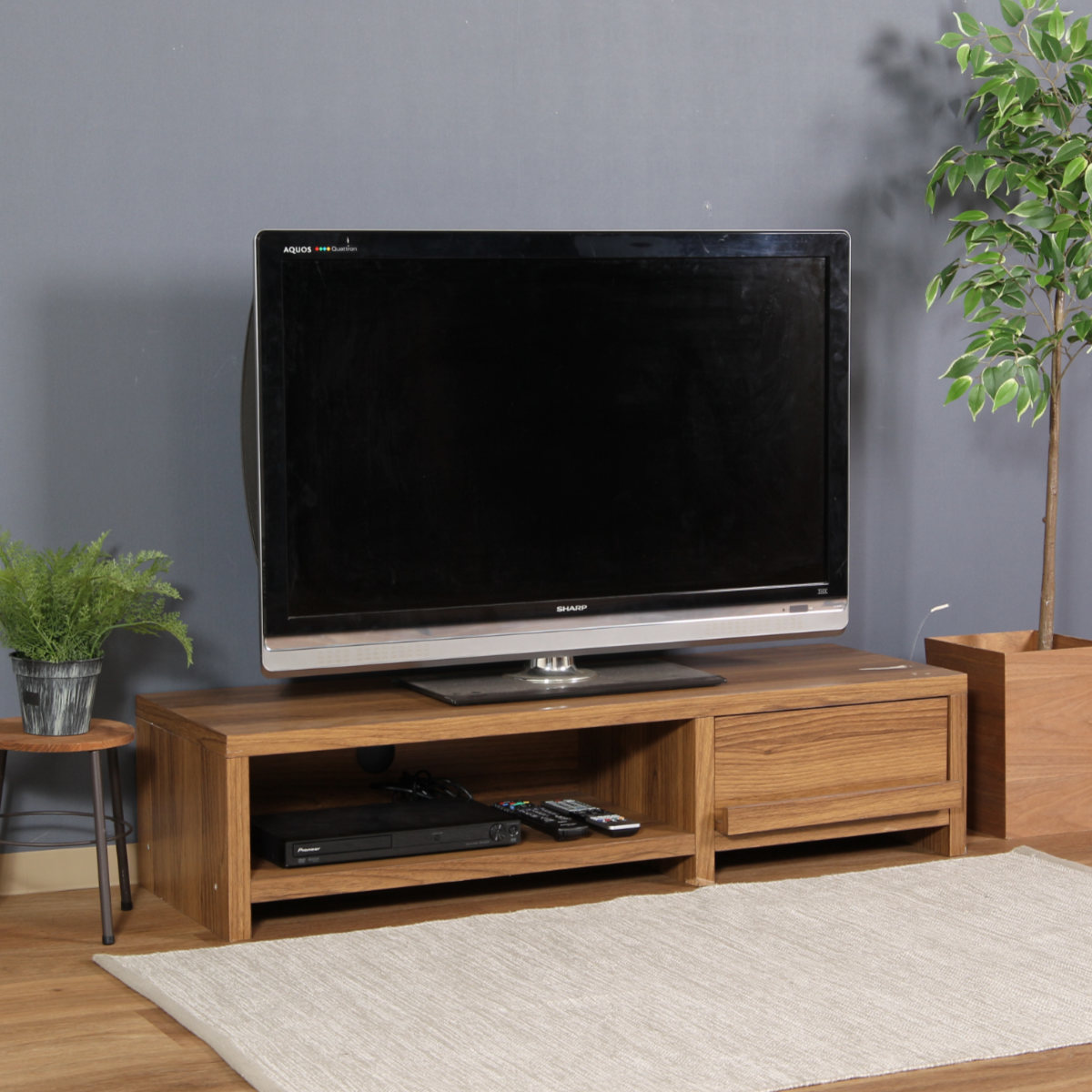 TVボード 幅120 ローボード TV収納棚 テレビ台 ダークブラウン 木目調 ウッド ブルックリン 厚別店 東谷 テレビ台 ローボード 120 テレビボード tv台 テレビラック tv