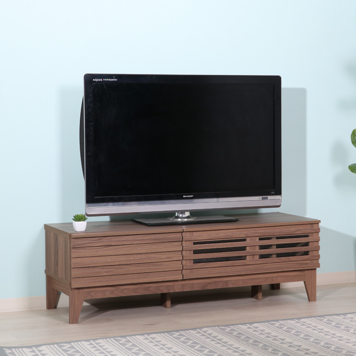 不二貿易（Fuji Boeki） テレビ台 幅120cm ローボード 北欧風 ルーバー