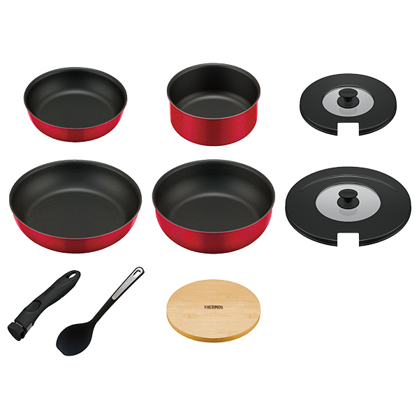 THERMOS（サーモス） フライパン セット 取っ手のとれるフライパン9点