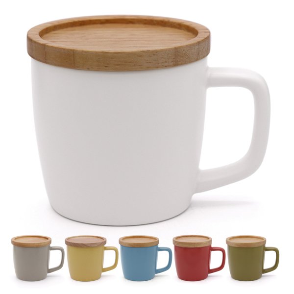 マグカップ フタ付き 280ml potoマグ Dマグ コップ 磁器 天然木 （ 食