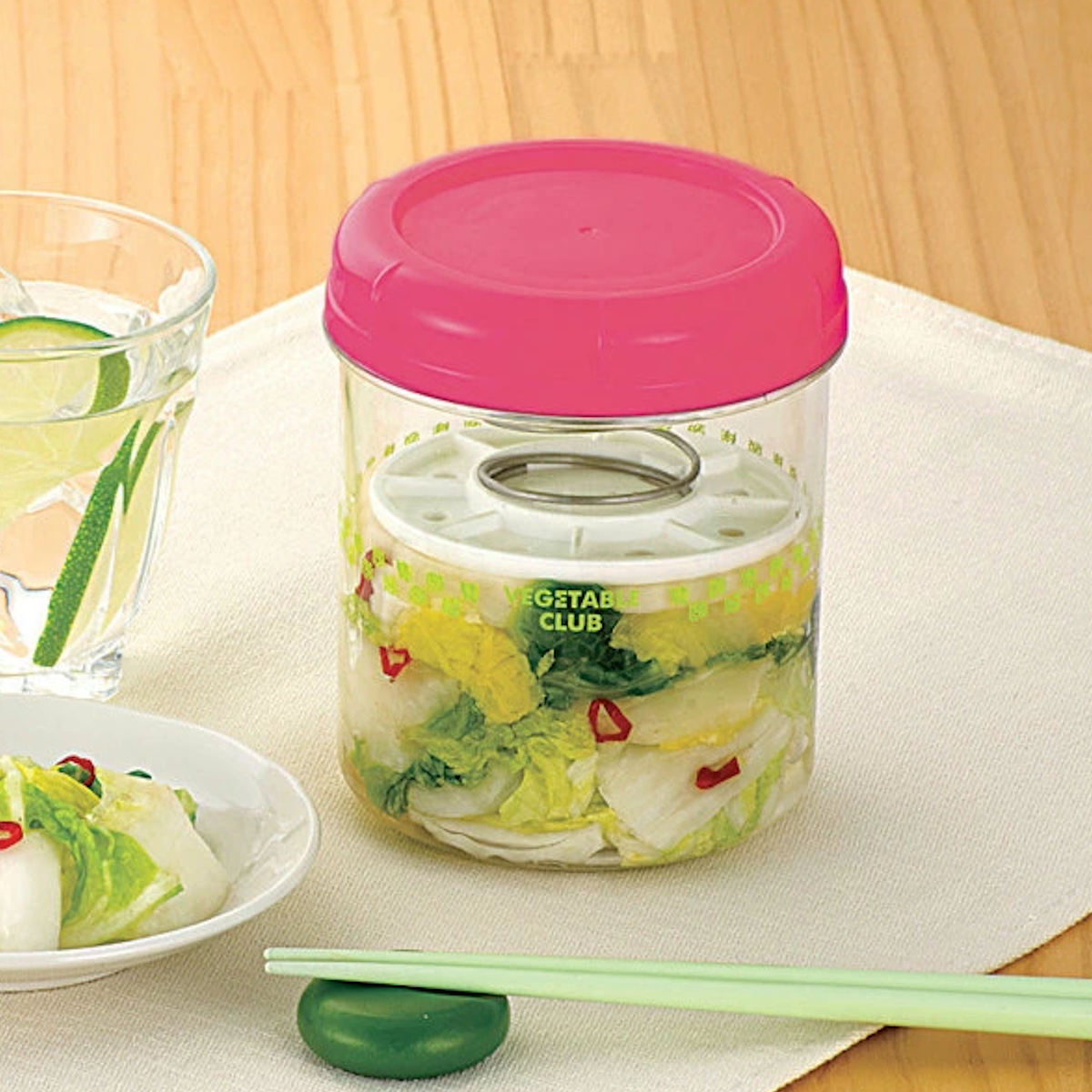 漬物容器 650ml 丸型漬物器 VCCクイックピクルス ラウンド 重石不要