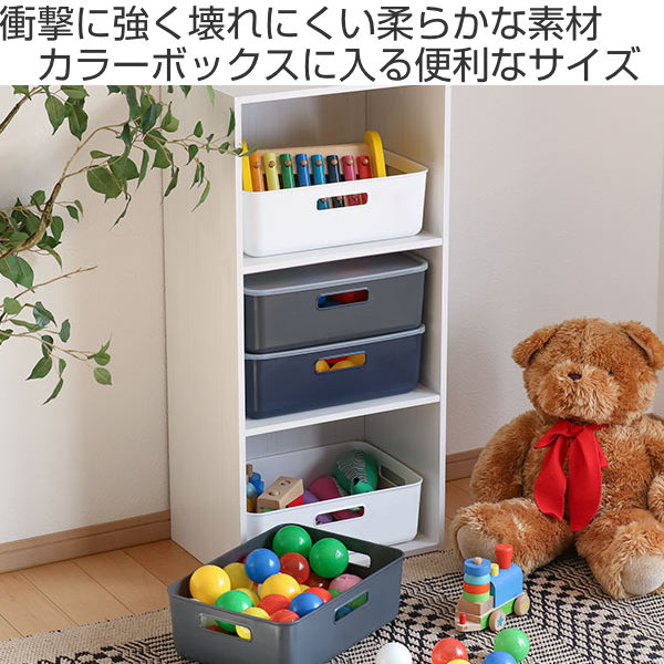 収納ケース 小物収納 やわらかBOX 浅型 ワ...の詳細画像1