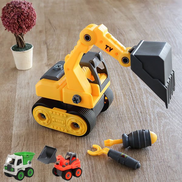 トラック おもちゃ 組立 DIYトラック ドライバー付 （ 知育玩具 車のおもちゃ 組立て 工作 DIY 大工 建設車両 車 男の子 ドライバー 工具 ）