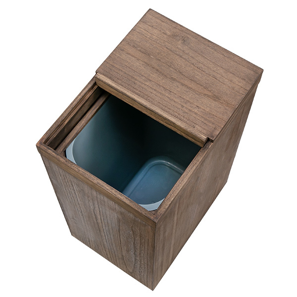 ゴミ箱 45L 木製 スライドダストボックス 天然木 ふた付き （ ごみ箱