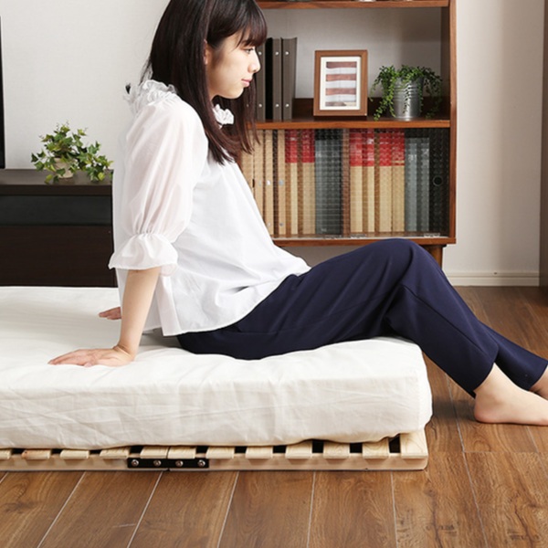 ホームテイスト（HOME taste） すのこベッド シングル 2つ折り 檜 木製