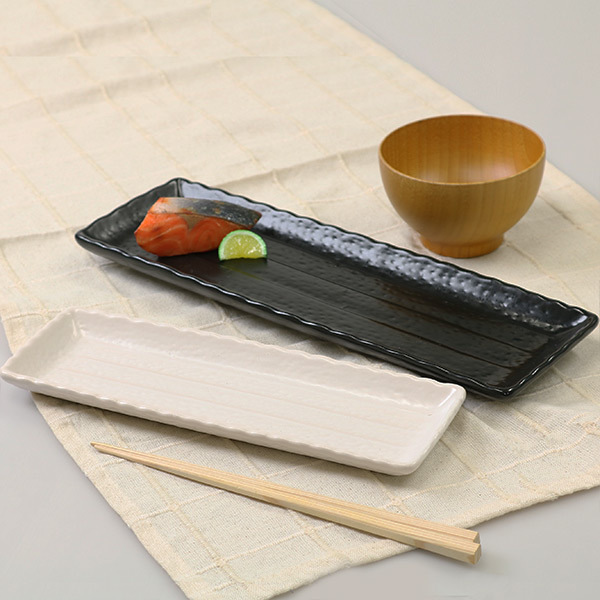 さんま皿 35cm 大 長角皿 角皿 粉引 皿 食器 和食器 陶器 同色6枚