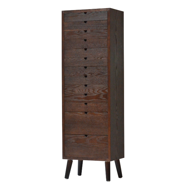 B.Bファニシング 多段チェスト 13段 北欧風 タモ突板仕上 リビング