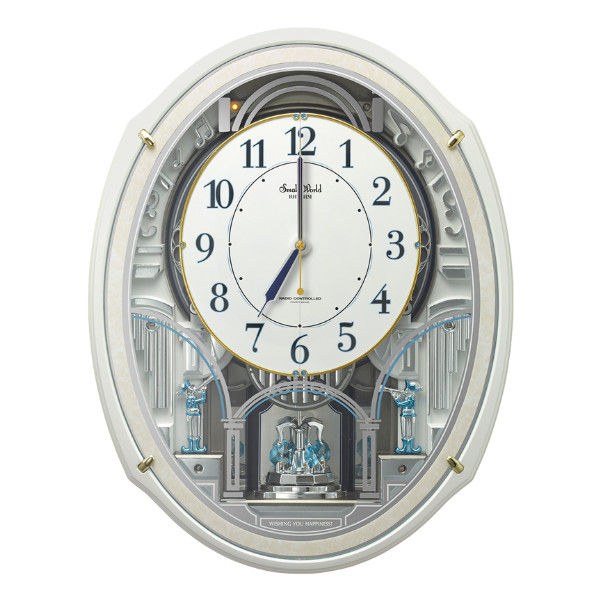 からくり時計 スモールワールドアルディN 電波時計 48曲収録 時計