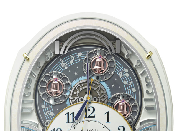 からくり時計 スモールワールドアルディN 電波時計 48曲収録 時計