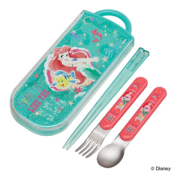 スケーター トリオセット 抗菌 箸 スプーン フォーク スライド リトル