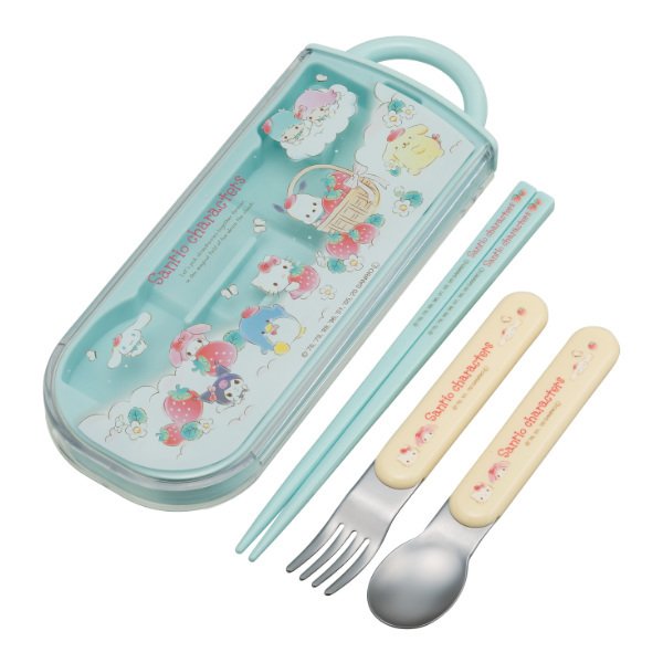 スケーター トリオセット 抗菌 箸 スプーン フォーク スライド