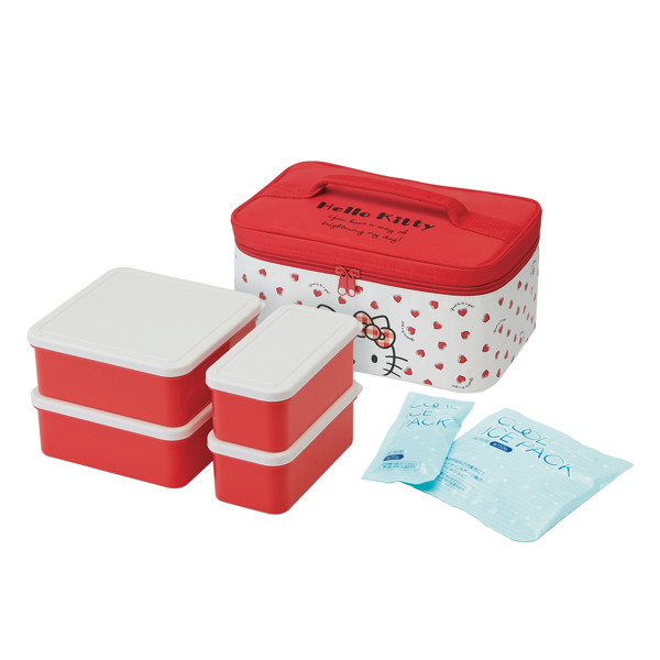 ハローキティ 弁当箱セット スケーター 弁当箱 運動会 行楽ランチセット ハローキティ Red Heart