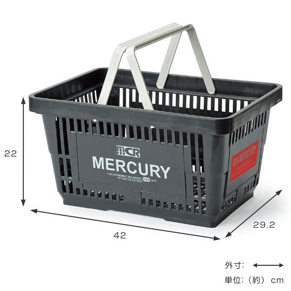 レジかご バスケット マーキュリー 幅42×奥行29.2×高さ22cm （ 収納バスケット 収納ケース 収納 ケース ボックス 持ち手付き ） | MERCURY | 09