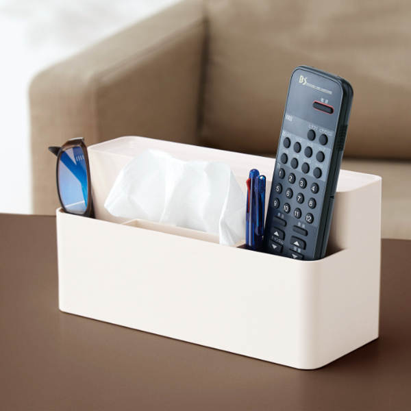 山崎実業 smart リモコン＆ティッシュケーススタンド スマート