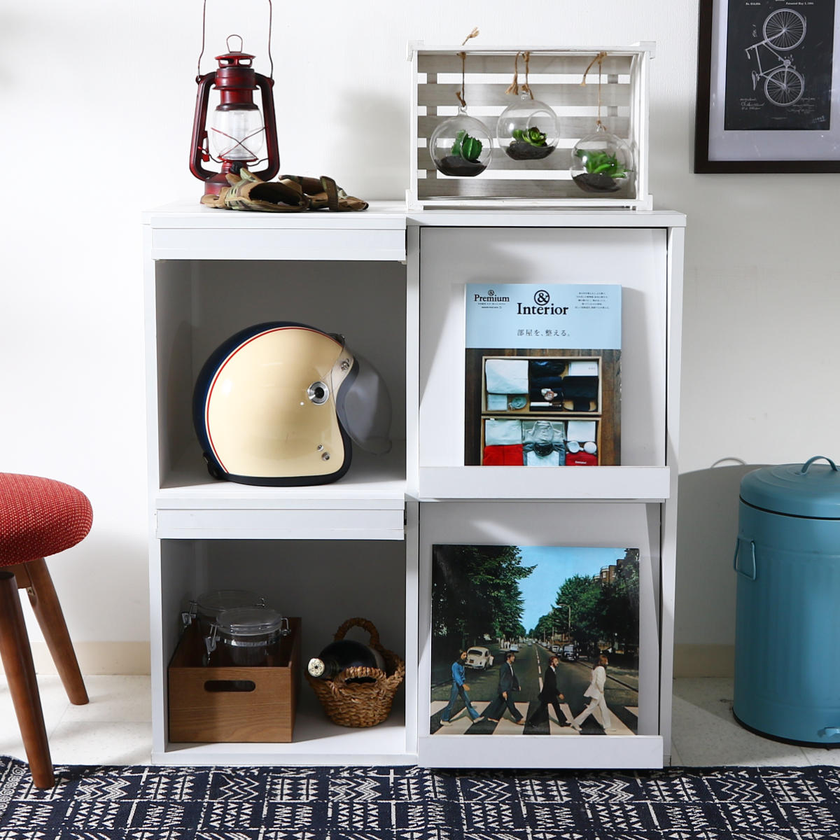 不二貿易（Fuji Boeki） ディスプレイラック 幅80cm 4マス 2列2段