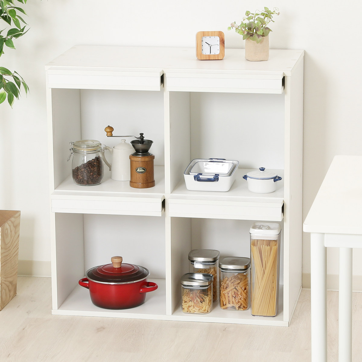 不二貿易（Fuji Boeki） ディスプレイラック 幅80cm 4マス 2列2段