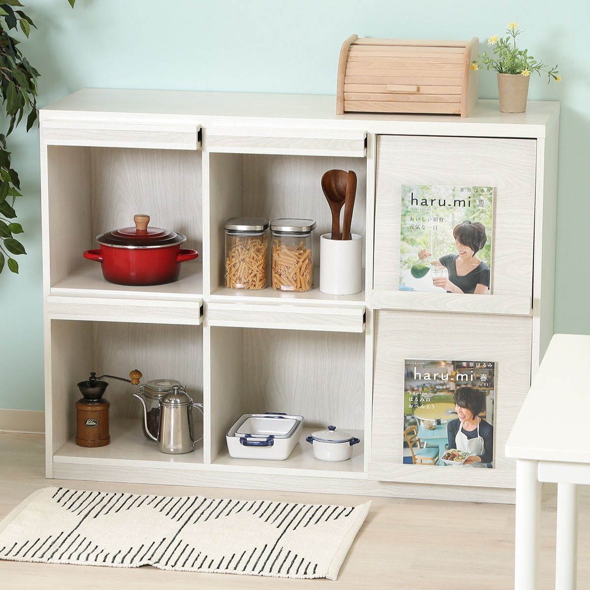 飾り棚 不二貿易（Fuji Boeki） ディスプレイラック 幅119cm 6マス 3列2段