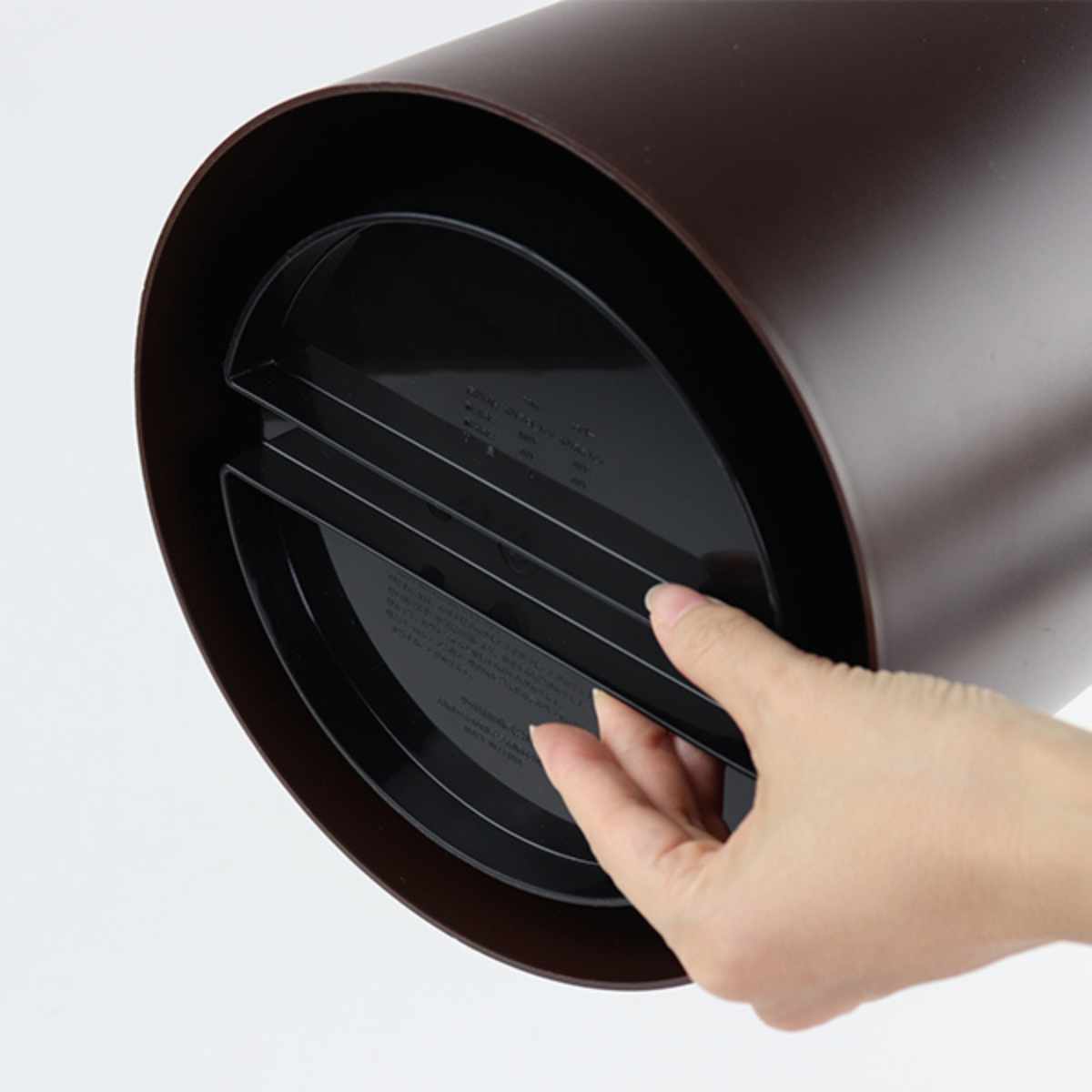 ゴミ箱 6L リップルダストカン （ 6リットル ダストボックス ロック機能 袋が見えない 丸型 コンパクト 小さい ごみ箱 円柱 フタなし シンプル  おしゃれ ）