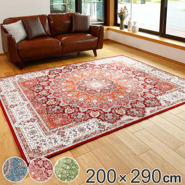 カーペットラグ フローリングマット 40cm×200cm 5個セット 吸着マット ラグ 200×290cm ラグマット 撥水加工付き 転写プリントラグ