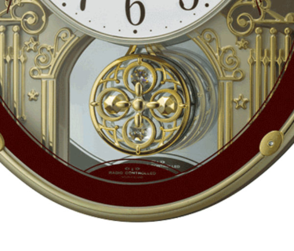 リズム時計パルミューズプラウド 電波時計 4MN512-005クリスタル振り子