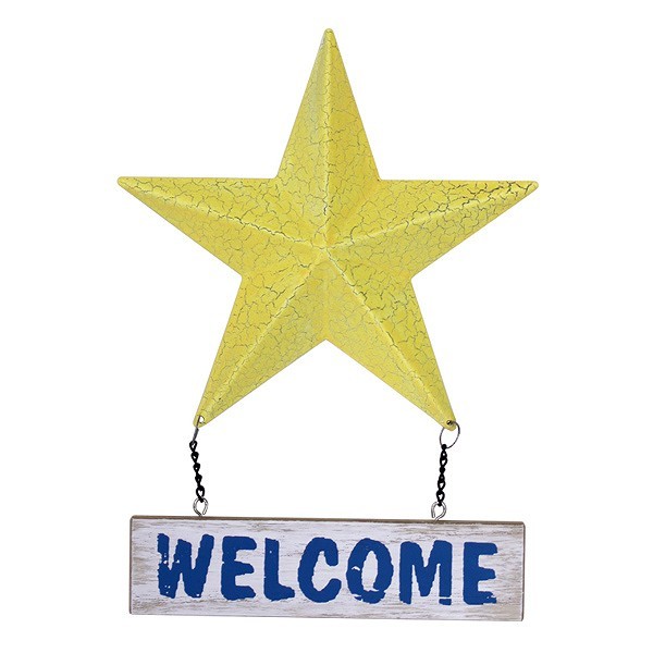 バーンスター WELCOME 星 オーナメント インテリア 壁 飾り