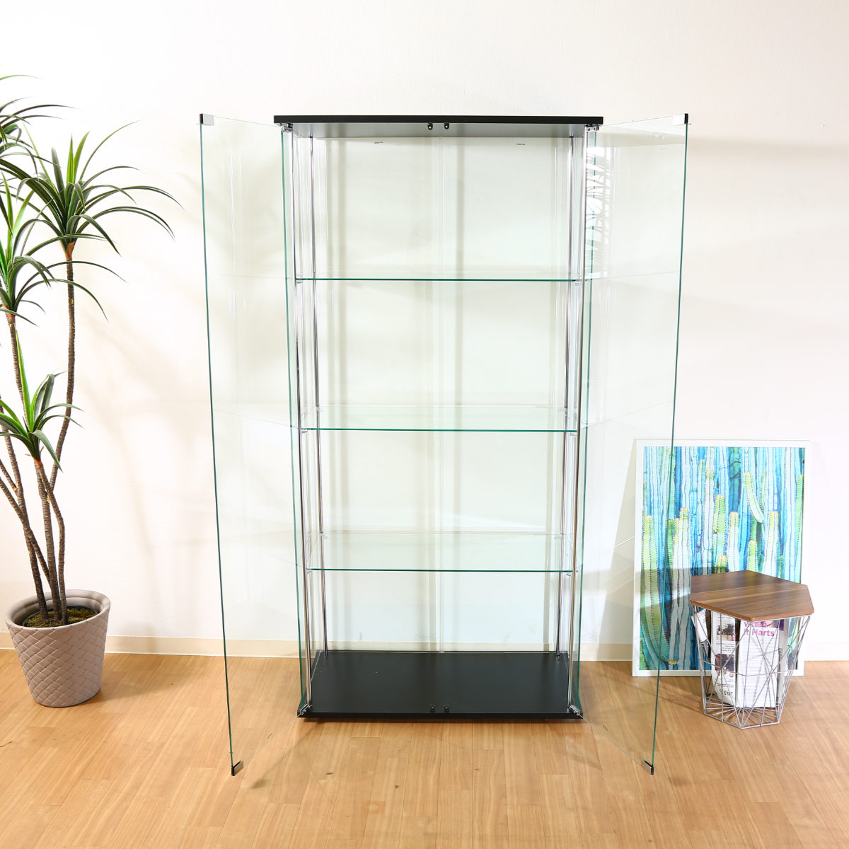 不二貿易（Fuji Boeki） コレクションケース 4段 幅80cm 4面ガラス