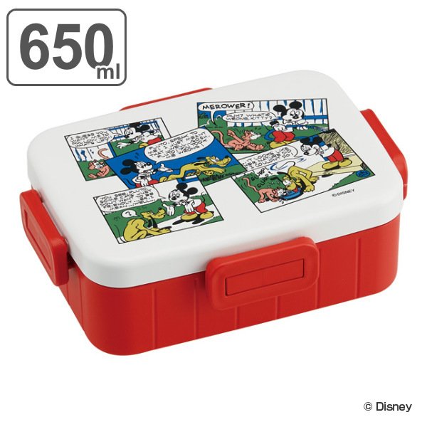 スケーター お弁当箱 1段 ミッキーマウス レトロコミック 4点ロック
