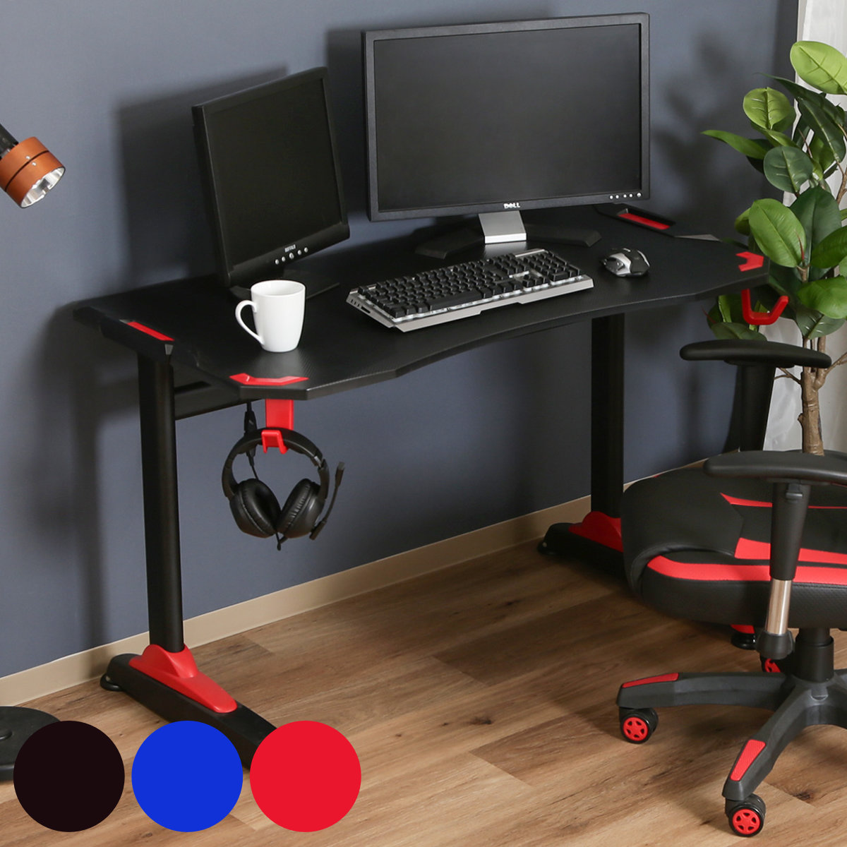 不二貿易（Fuji Boeki） ゲーミングデスク 幅120cm ワークデスク