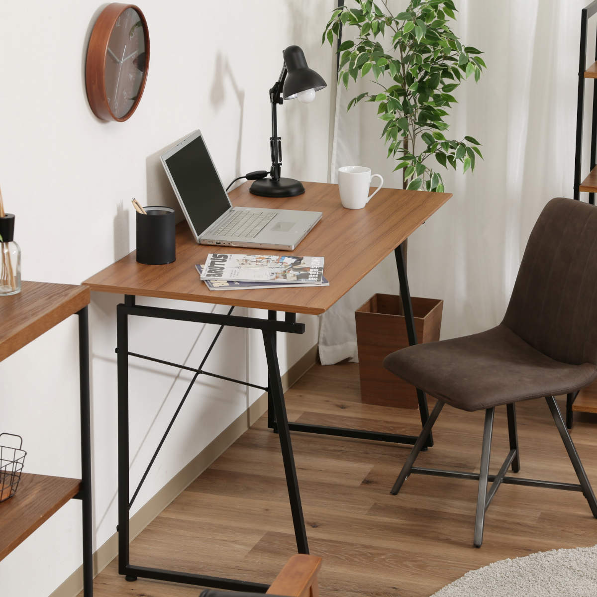 不二貿易（Fuji Boeki） ワークデスク 幅120cm パソコンデスク ブック