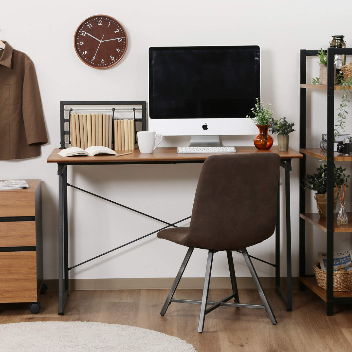 不二貿易（Fuji Boeki） ワークデスク 幅120cm パソコンデスク ブック