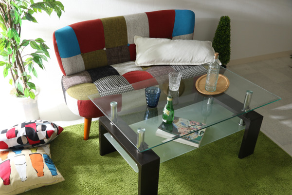 不二貿易（Fuji Boeki） センターテーブル 幅100cm ガラス テーブル