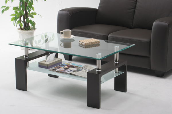 不二貿易（Fuji Boeki） センターテーブル 幅100cm ガラス テーブル