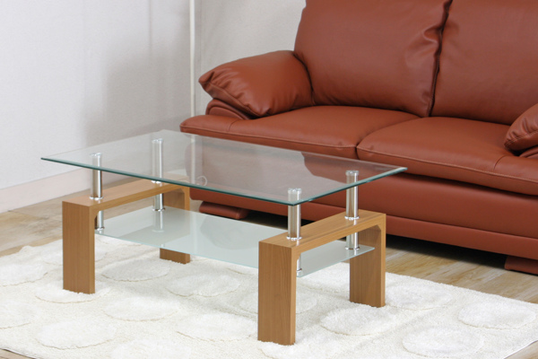 不二貿易（Fuji Boeki） センターテーブル 幅100cm ガラス テーブル