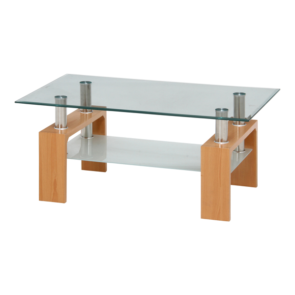 不二貿易（Fuji Boeki） センターテーブル 幅100cm ガラス テーブル