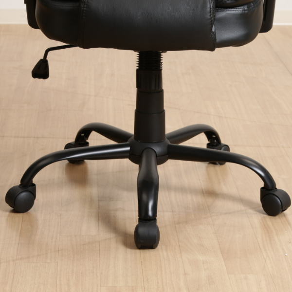 不二貿易（Fuji Boeki） デスクチェア 座面高44〜52cm レザー調