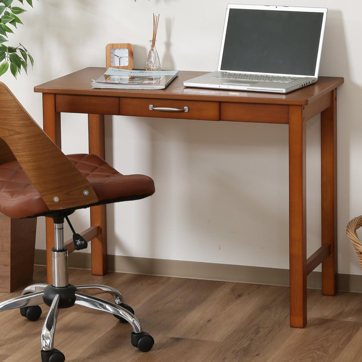 不二貿易（Fuji Boeki） ワークデスク 幅90cm 引き出し付 パソコン