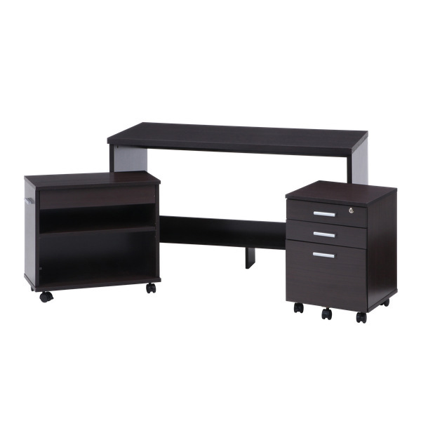 不二貿易（Fuji Boeki） ワークデスク チェスト ラック 3点セット 幅