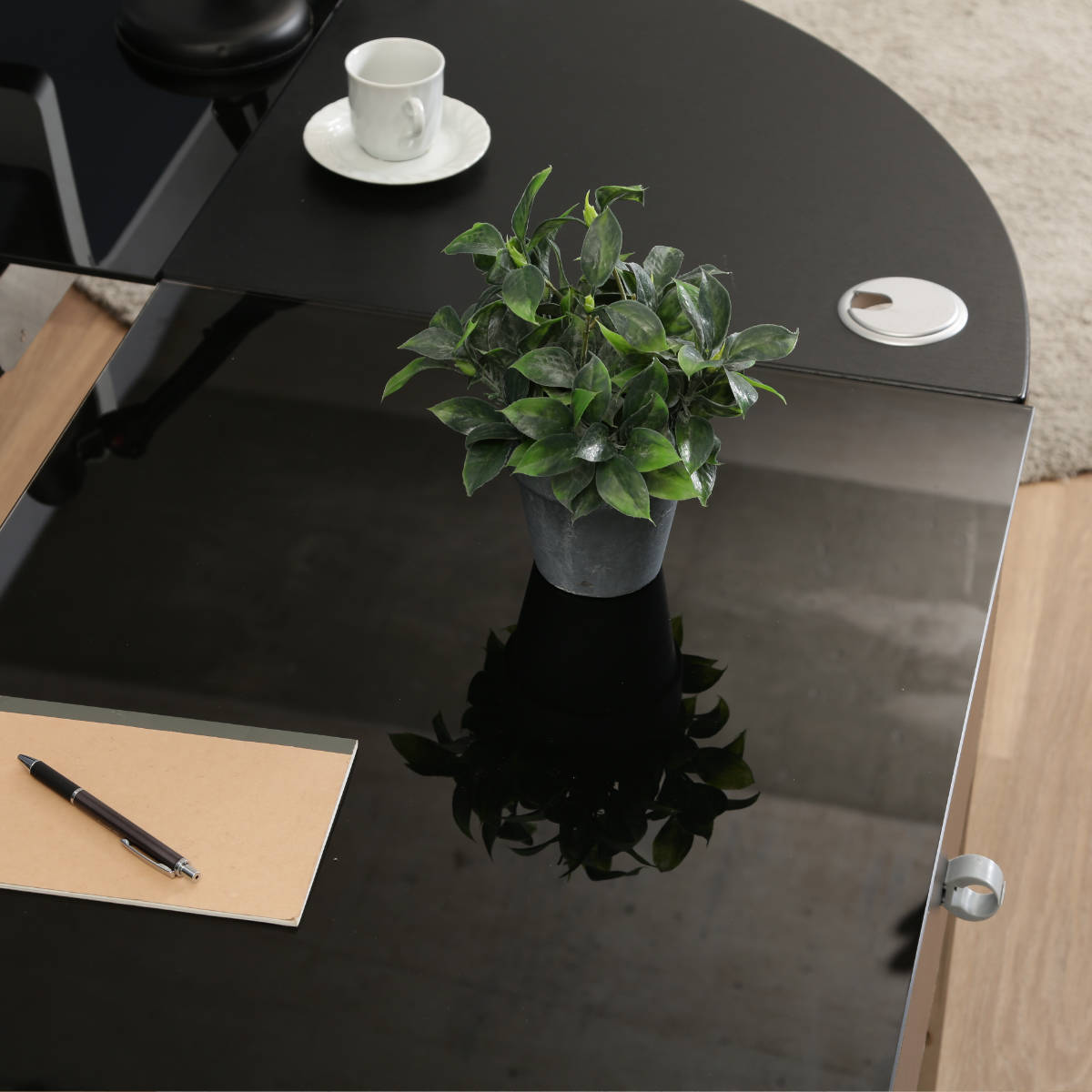 不二貿易（Fuji Boeki） ワークデスク L字デスク 幅156cm パソコン