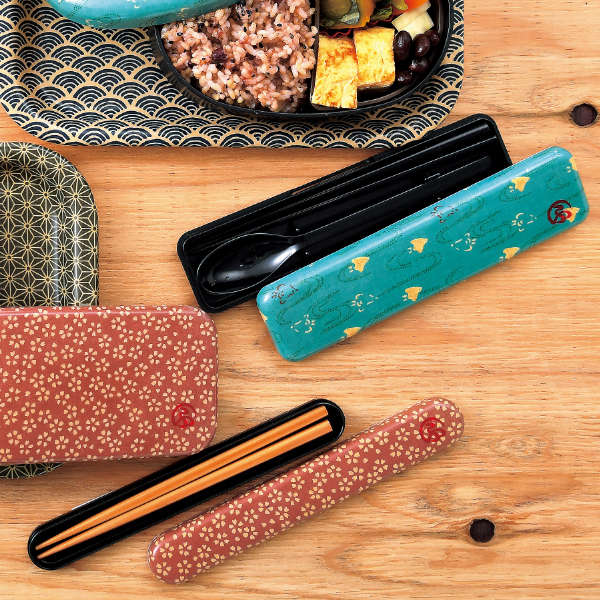 HAKOYA コンビセット 18cm 箸 スプーン 布貼 和布 （ お箸 箸箱 18