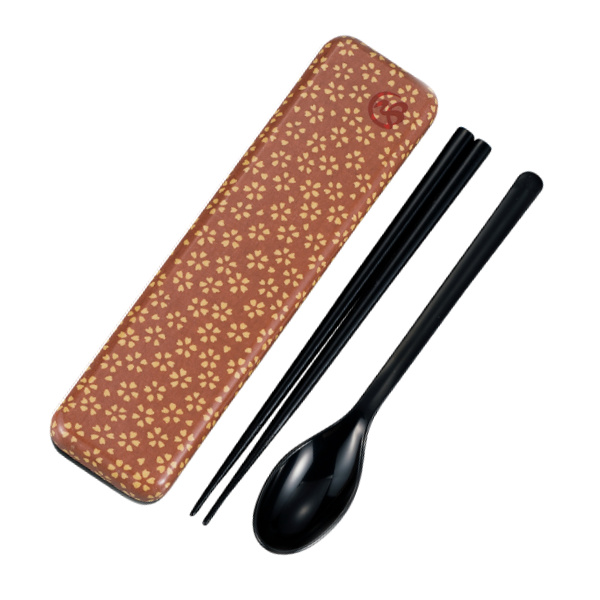 HAKOYA コンビセット 18cm 箸 スプーン 布貼 和布 （ お箸 箸箱 18