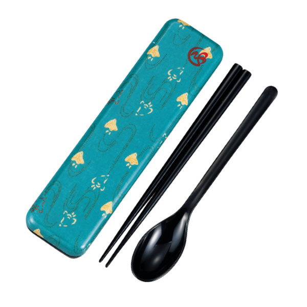 HAKOYA コンビセット 18cm 箸 スプーン 布貼 和布 （ お箸 箸箱 18