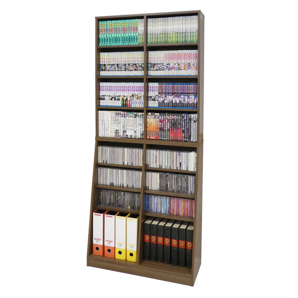 クロシオ 本棚 ホームシェルフ 大量収納 ハイタイプ 幅75cm