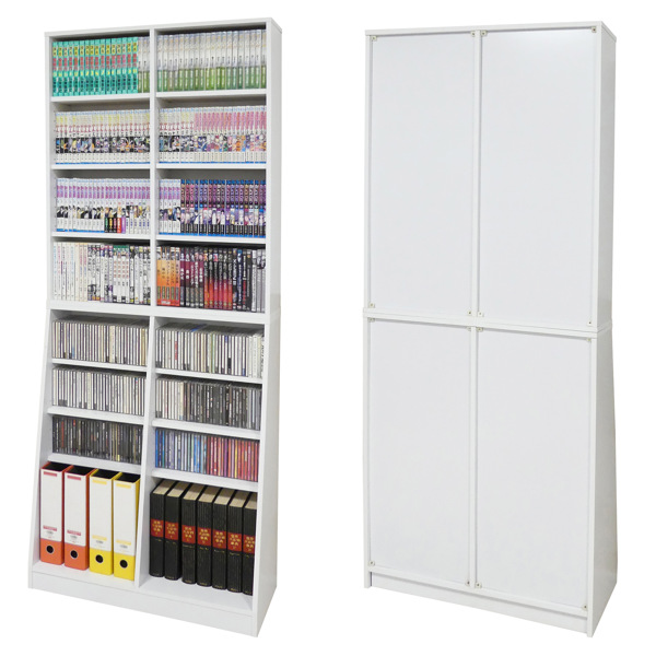 クロシオ 本棚 ホームシェルフ 大量収納 ハイタイプ 幅75cm