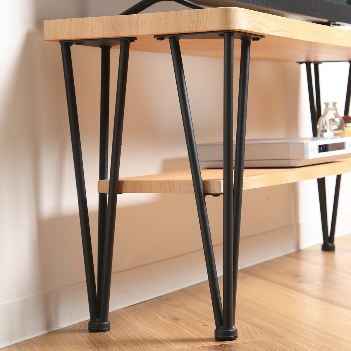 クロシオ テレビ台 ローボード ヴィンテージ調 スチール脚 ART 幅105cm