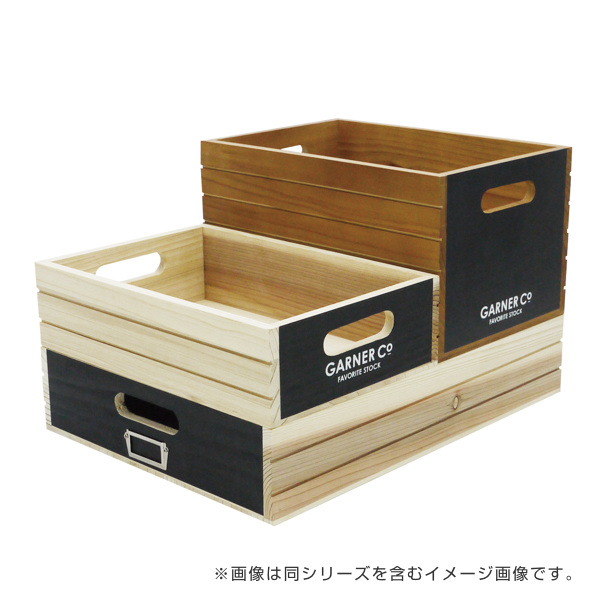現代百貨 収納ボックス 幅28×奥行38×高さ8cm ボックス L フラット 木製